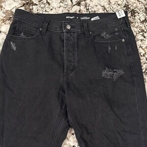 NWT Old Navy Slouchy Straight Jeans in Black